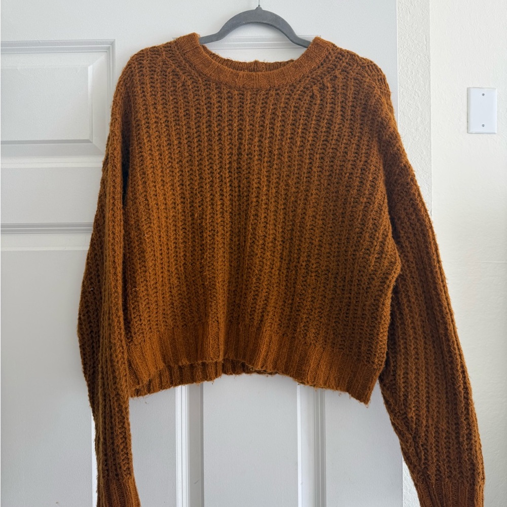 American Eagle Outfitters Rust Knit Sweater